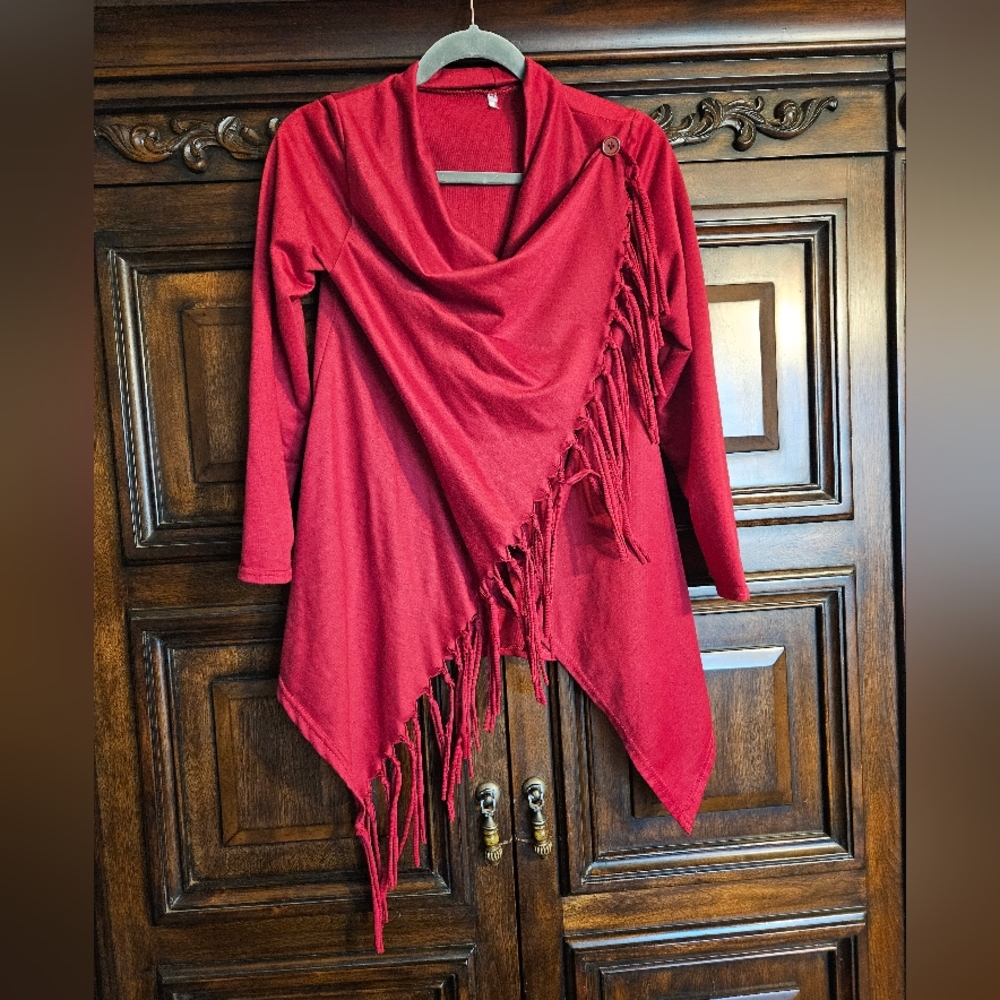 Red wrap shirt